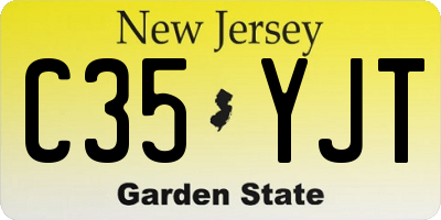 NJ license plate C35YJT
