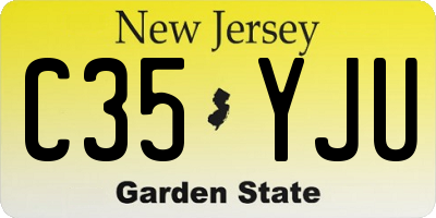 NJ license plate C35YJU