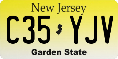 NJ license plate C35YJV
