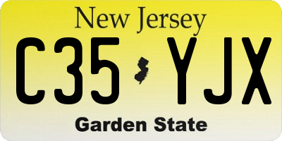 NJ license plate C35YJX