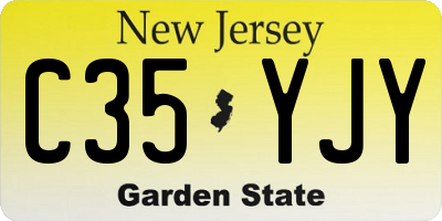 NJ license plate C35YJY