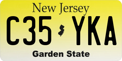 NJ license plate C35YKA