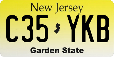 NJ license plate C35YKB