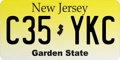 NJ license plate C35YKC