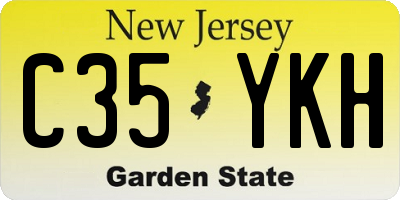 NJ license plate C35YKH
