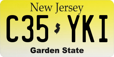 NJ license plate C35YKI