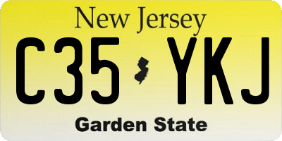 NJ license plate C35YKJ