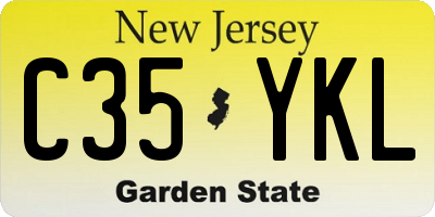 NJ license plate C35YKL