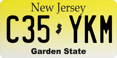 NJ license plate C35YKM
