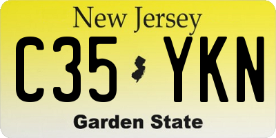 NJ license plate C35YKN