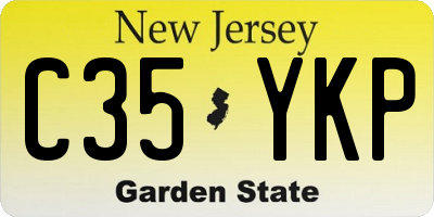 NJ license plate C35YKP