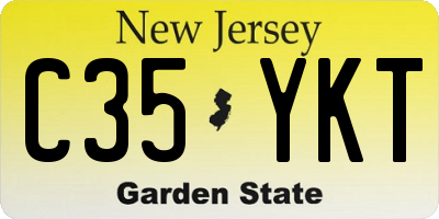 NJ license plate C35YKT