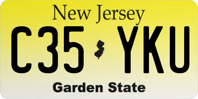 NJ license plate C35YKU
