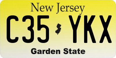 NJ license plate C35YKX