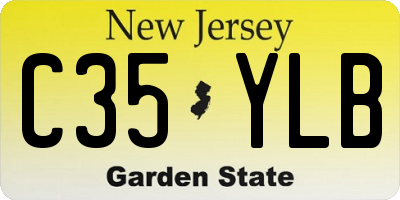 NJ license plate C35YLB