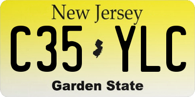NJ license plate C35YLC