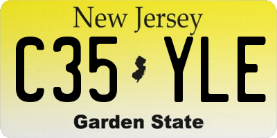NJ license plate C35YLE