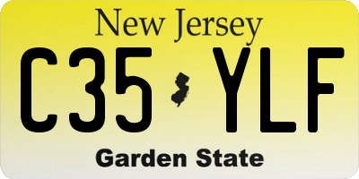 NJ license plate C35YLF