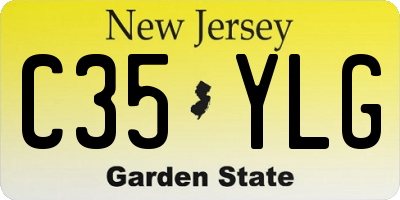 NJ license plate C35YLG