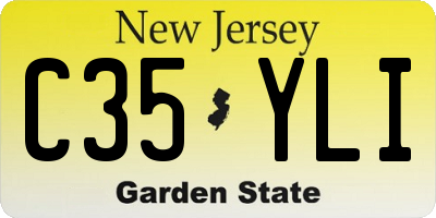 NJ license plate C35YLI