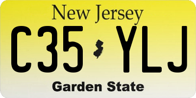 NJ license plate C35YLJ