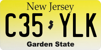 NJ license plate C35YLK