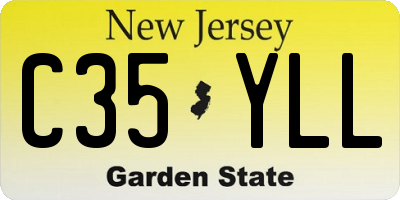 NJ license plate C35YLL