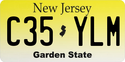 NJ license plate C35YLM