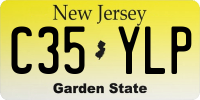 NJ license plate C35YLP