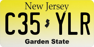 NJ license plate C35YLR
