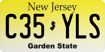 NJ license plate C35YLS