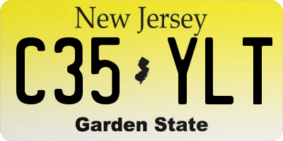 NJ license plate C35YLT