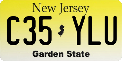 NJ license plate C35YLU