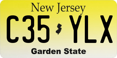 NJ license plate C35YLX