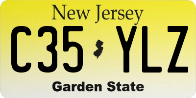 NJ license plate C35YLZ