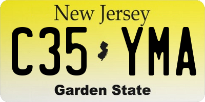 NJ license plate C35YMA