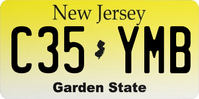 NJ license plate C35YMB