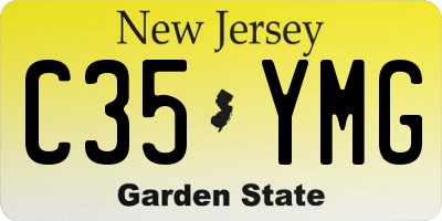 NJ license plate C35YMG