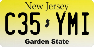 NJ license plate C35YMI