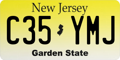 NJ license plate C35YMJ
