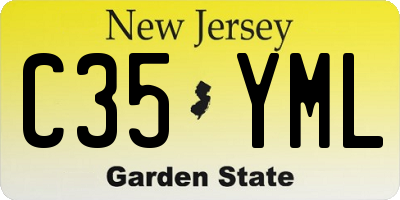 NJ license plate C35YML