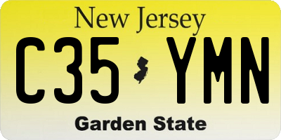 NJ license plate C35YMN