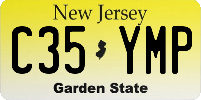 NJ license plate C35YMP