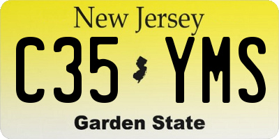 NJ license plate C35YMS