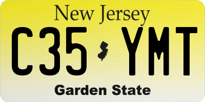 NJ license plate C35YMT