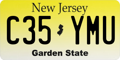 NJ license plate C35YMU
