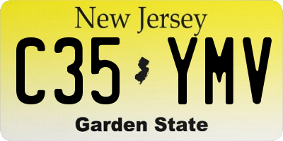 NJ license plate C35YMV