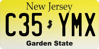 NJ license plate C35YMX