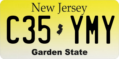 NJ license plate C35YMY