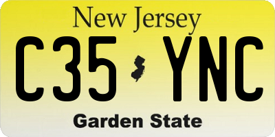 NJ license plate C35YNC
